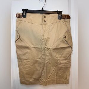 Ralph Lauren Tan Pencil Skirt Classic Design